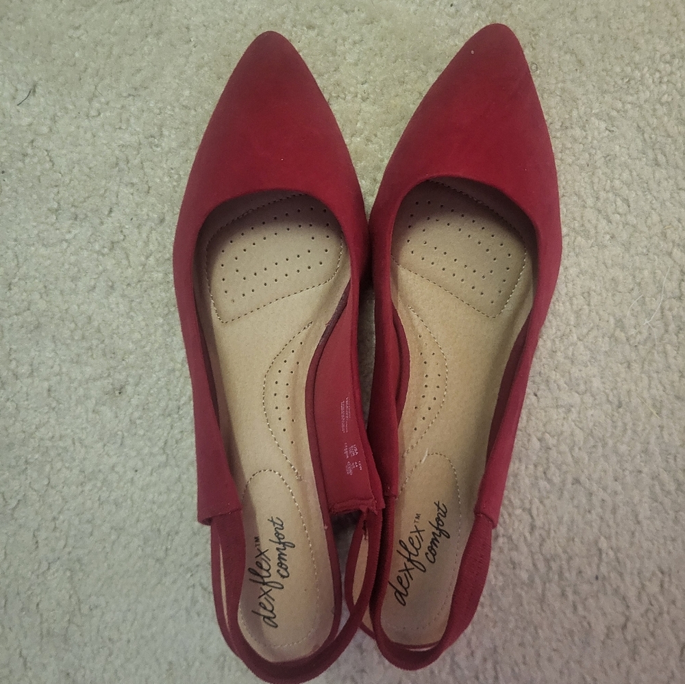 EUC Red Deflex Comfort Heel Size 12W